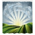 thumbnail image 3 of Ambesonne Psychedelic Shower Curtain, Vintage Pastoral, 69"Wx70"L, Pale Yellow Green, 3 of 3