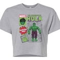 thumbnail image 3 of Marvel Hulk - Action Figure - Juniors Cropped Graphic T-Shirt, 3 of 5