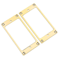thumbnail image 3 of 4 Pcs Metal Flat Humbucker Cover Guitar Pickup Frame Mounting Ring,4 x Border bracket,Gold, 3 of 7