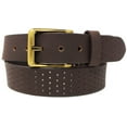 thumbnail image 2 of 41-42   Men's Casual Jean Full-Grain Tan Leather Belt 26AB12BR, 2 of 2