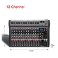 thumbnail image 2 of 6 8 12 Channel Professional Audio Mixer Computer Sta Recording USB Sound Card DJ Controller Mixer Digital Consoles, 2 of 8