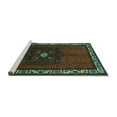thumbnail image 2 of Ahgly Company Machine Washable Indoor Square Persian Turquoise Blue Traditional Area Rugs, 5' Square, 2 of 4