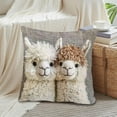 thumbnail image 4 of Hometravel Alpaca Print Pillow, 45x45cm Animal Design Cushion, Soft Cover for Living Room and Bedroom Decor, 4 of 6
