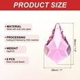 thumbnail image 2 of Uxcell K9 Crystal Pendants Teardrop Beads, 6 Pack 38mm Chandelier Prisms Parts Hanging Leaf Beads DIY Lamp for Arts Crafts Decoration, Pink, 2 of 6