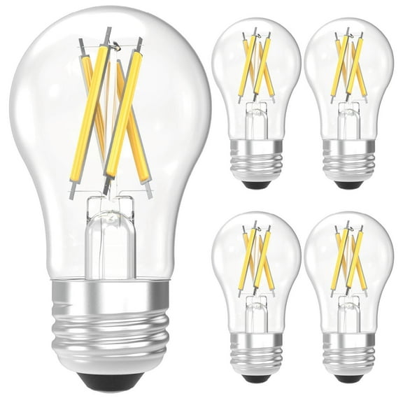 Sunco 4 Pack LED Light Bulbs A15, 7W=60W, 3000K Warm White, 800 LM, Dimmable Decorative Edison Vintage Bulbs, Indoor Outdoor, E26 Medium Base