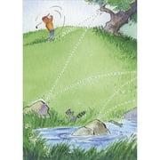 RSVP Golf Shot Bouncing Off Tree and Rocks: Wildest Dreams Humorous / Funny Father's Day Card
