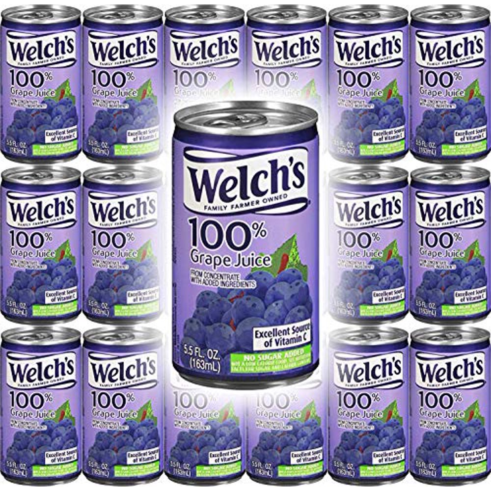 Welch’s Grape Juice 100 Juice, 5.5oz (Pack of 18, Total of 99 Oz)