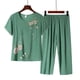 thumbnail image 1 of Pijama de verano para mujer, traje de manga corta, ropa informal fina de verano para el hogar para mujeres de mediana edad y mayores, 1 of 5