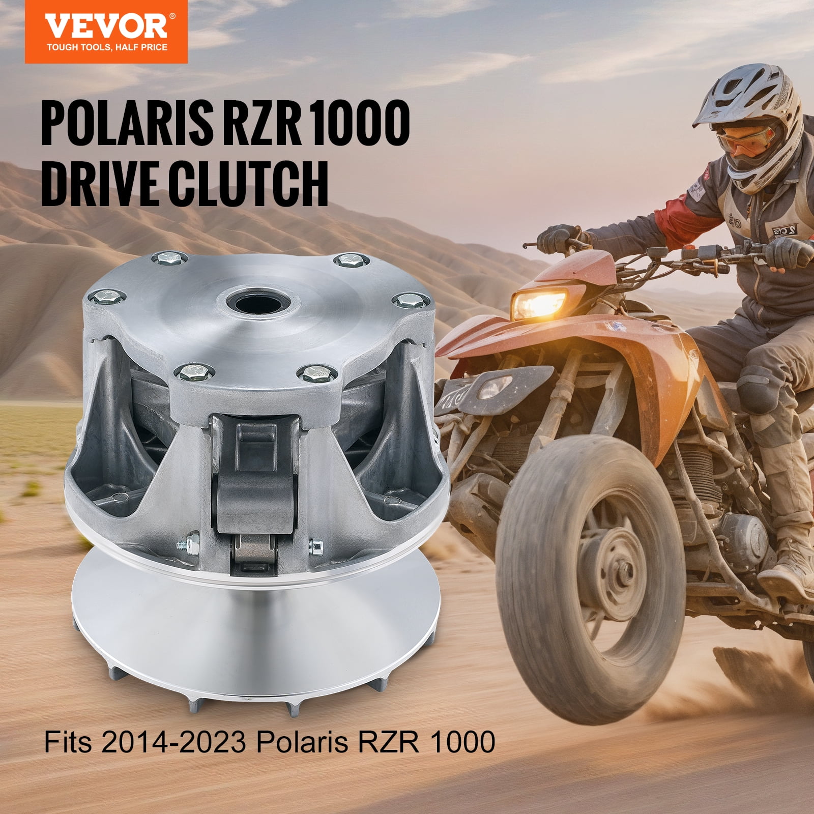 KFFKFF Primary Drive Clutch for Polaris RZR 1000 Models from 2014 to 2023, including Weighted Spring #1323068