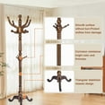 thumbnail image 5 of SDJPOI Solid Coat Rack Freestanding with 11 Hooks, Natural Birch Wood Coat stands with Sturdy Round Base, Heavy-duty Tree Coat Hanger Standing for Entryway Hallway Bedroom, 5 of 8