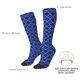 thumbnail image 4 of Fotbe Blue Gold Grid Lantern Shapes Calcetas Divertidas Estampadas para Hombre y Mujer, Calcetas de Algodón hasta la Rodilla para Caminar, Correr, Enfermería y Embarazo, 4 of 6