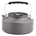 thumbnail image 2 of Tetera de aluminio de 1,1 l para café, té, para acampar, senderismo, cocina, mango negro, 2 of 14