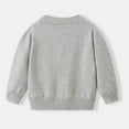 thumbnail image 4 of Toddler and Kids Sweater Cardigans V Neck Button Up Long Sleeve Knitwear Boys Girls Soft Cotton Knit Outerwear (5-6 Years, Gray), 4 of 7