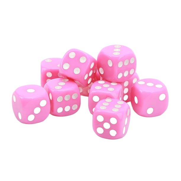 Juego De Dados, 30 Cubos De Dados De Esquinas Redondas De Plástico De 6 Caras De 16 Mm Para Juegos De Mesa