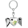 thumbnail image 1 of Cauliflower Vegetable Tasty Healthy Watercolor Heart Angel Wing Key Chain Holder, 1 of 3