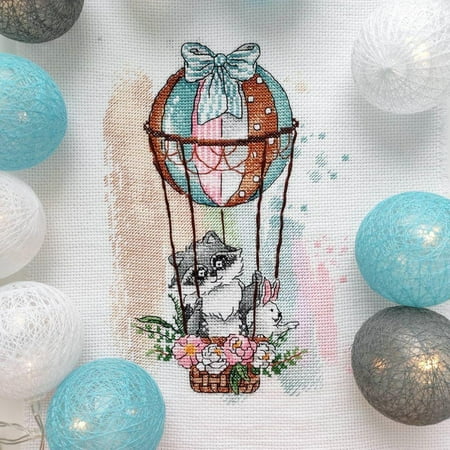 UPC: 4627128736800 | Cross-stitch Kit On the Colourful Horizon SM-423 Needlework MP Studia Blue Pink