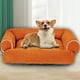 thumbnail image 2 of Pisexur Suministros para mascotas Sofá cama de gamuza para perros, sin fondo, lavable, peinado, relleno, rectangular, para perros, tumbona amigable para mascotas para razperros, gatos y animales, 2 of 6