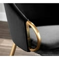 thumbnail image 4 of LumiSource Gold Metal, Black Velvet Claire Chair - Set of 2, 4 of 13