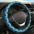 thumbnail image 5 of Kdxio Ice Blue Ocean Cute Dolphin Print Elastic Stretch Steering Wheel Cover,Auto Steering Wheel Cover,15 Inch Anti-Slip,Warm in Winter and Cool in Summer,Fit Suvs,Vans Cars,Trucks, 5 of 7