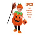 thumbnail image 1 of Disfraz de calabaza para Halloween, Pelele con sombrero y zapatos para niño pequeño, mono de una pieza para bebé, conjunto de ropa de Carnaval para Cosplay, 1-10T, 1 of 5