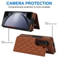 thumbnail image 6 of Allytech Case Compatible with Samsung Galaxy Z Fold6 with Card Slots, Slim Thin Luxury PU Leather Shockproof Double Buckle Kickstand Case for Samsung Galaxy Z Fold6 - Brown, 6 of 8