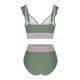 thumbnail image 4 of Traje de baño de bikini de verano para mujer, de color liso, con cojín en el pecho y sin soporte de acero, sin espalda, con tirantes, de nailon., 4 of 7