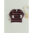 thumbnail image 3 of Arvbitana Toddler Baby Boys Girls Casual Knit Sweater Long Sleeve Solid/Striped Pullovers Kids Winter Clothes 18M 1T 2T 3T 4T 5T, 3 of 8