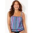 thumbnail image 4 of Swimsuits for All Bandeau Blouson Tankini Set With Banded Short, 4 of 4