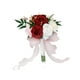 thumbnail image 5 of Ramo de novia Flores de boda Centros de mesa Elegantes flores artificiales para rojo blanco, 5 of 9