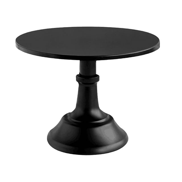 Metal Cake Stand, Round Dessert Display Plate Thanksgiving Black Cake Stand Rust Prevention Dessert Display with Metal Poles for Anniversaries Parties