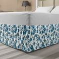 thumbnail image 1 of Floral Bed Skirt, Summer Field Wild Flora Ornamental Flowers on a Plain Background Repetition, Elastic Bedskirt Dust Ruffle Wrap Around for Bedding Decor, 4 Sizes, Blue and White, by Ambesonne, 1 of 2