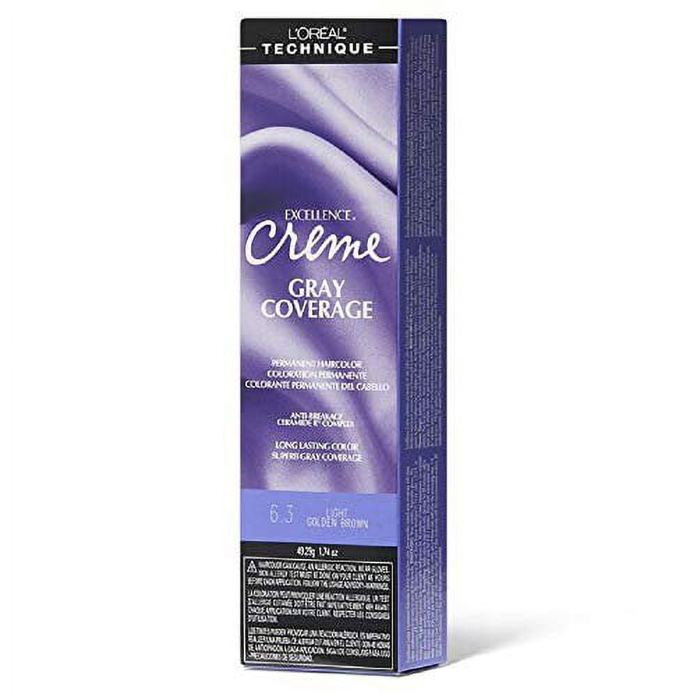[ 3 PACK ] L'OREAL - EXCELLENCE CREAM PERMANENT HAIR COLOR [ LIGHT GOLDEN BROWN #6.3 ] 1.74 Oz. * BEAUTY TALK LA *