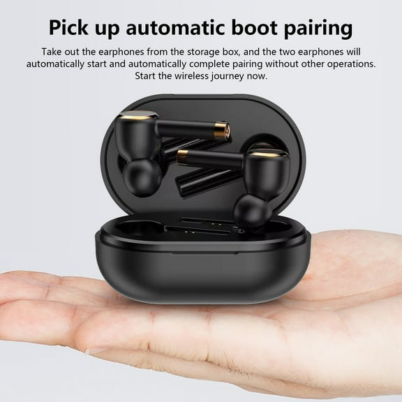 Oggfader Wireless Earbuds Wireless Bluetooth Headset In Ear Binaural True Stereo Noise Reduction Motion Automatic Pairing Bluetooth Headset Black Black
