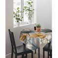 thumbnail image 4 of Spring Tulips Flower Suqare Tablecloth - 60 x 60 Inch, Vintage Floral Barn Doors Rustic Beige Waterproof & StainResistant Tablecloth, Washable Oil-proof Table Cover for Dining/Party/Wedding/Buffet, 4 of 9