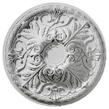 ceiling medallion ekena millwork tristan medallions 26in od architectural primed polyurethane buymbs