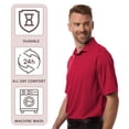 thumbnail image 6 of CORE365 Men's Nova Performance Pique Polo T-Shirt, 100% Polyester Casual Plain Polo Shirt (White, M), 6 of 6