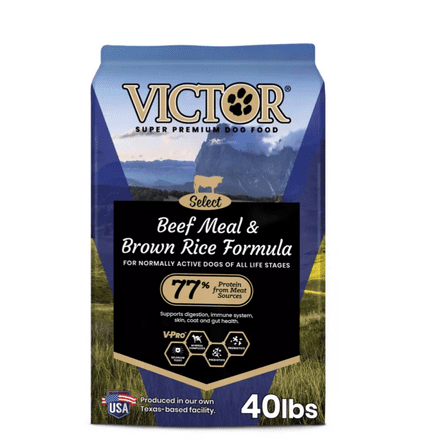 Victor Select All Life Stages Beef and Rice Recipe Dry Dog Food 40 lb