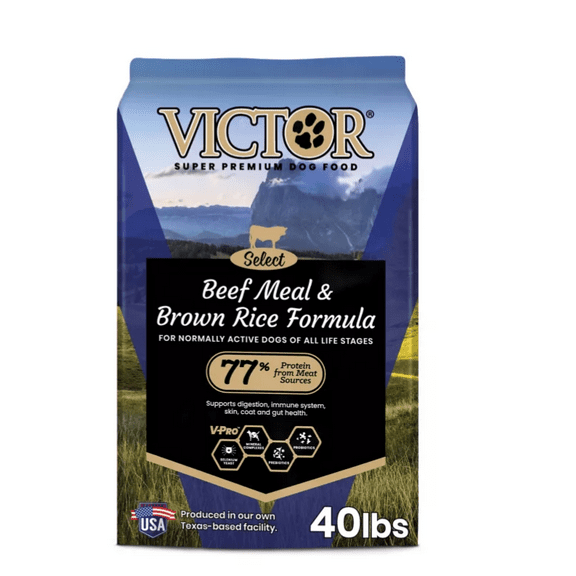 Victor Select All Life Stages Beef and Rice Recipe Dry Dog Food 40 lb