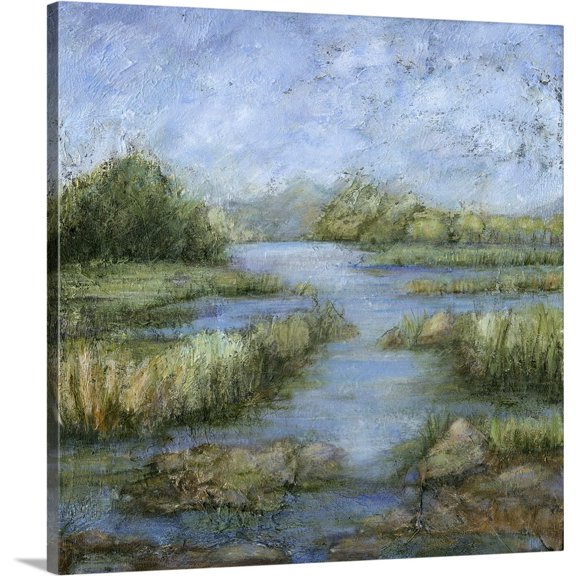 Great BIG Canvas | "Marshland I" Canvas Wall Art - 16x16