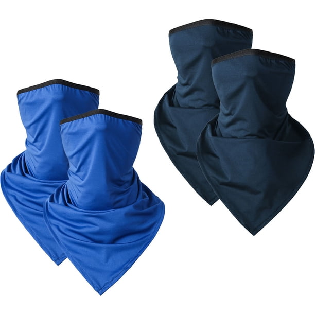 4 piezas Mascarilla con babero colgante para las orejas Protector solar de seda de hielo Babero colgante para las orejas Toalla triangular para deportes al aire libre Ciclismo Protección