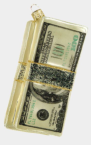 Details about    2 Two USA Shredded Currency Iridescent Hanging Christmas Ornaments=Money,Cash 