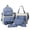 Blue, variant on SUYIDA Canvas Backpack Large Capacity 5-Piece Set Lightweight Durable Casual Bookbag for Travel Commute Backpack
