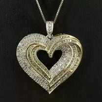 Siddheshwarjewels 2 Ct Round Cut White Lab-Created Diamond Pendant, Sterling Silver