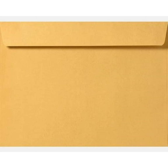 Limited Papers (TM) Booklet Envelopes, Brown Kraft, Gummed Seal, 28 Pound, Heavyweight, for Mailing and More. (250, 9 x 12)