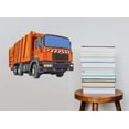 thumbnail image 2 of Awesome Orange Garbage Truck Artwork Vinyl Wall Decal - Disposal Vehicle for Dump Art Drawing Wall Decoration 20" x 15", 2 of 5