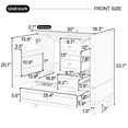 thumbnail image 5 of GDF Studio Modern 30" Bathroom Vanity with Ceramic Sink, Soft-Close Door, and Ample Storage, Black, 5 of 22