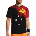 thumbnail image 5 of Exclusive design Papua New Guinea Flag Grain 3D Printed Men Running Bike Soccer Tennis Fitness Sports tshirt Mesh T-shirt, 5 of 13
