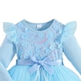 thumbnail image 4 of Nmnitkp Robe en Tulle pour Filles Tout-Petits Été Manches à Volants Robe Tutu Princesse Fête Décontractée à Étages 3-9 Ans, 4 of 5