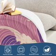thumbnail image 4 of Yayeee Throw Blanket for Couch Soft Warm 60" x 80" Sofa Chair Bed Decoration, Purple Wave Pattern, 4 of 7