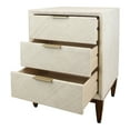 thumbnail image 6 of New Pacific Direct Brinley KD Nightstand/Side Table 3 Drawers Walnut Legs, 6 of 11